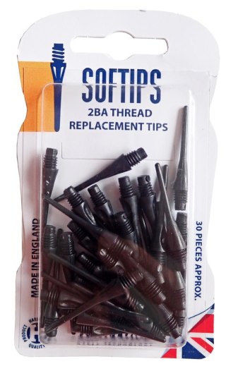 Kubisport Groty Końcówki do Lotek Darta Plastikowe Czarne HARROWS T91-CRN Dimple