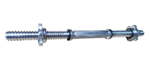 Kubisport Gryf Prosty Śrubowy do Ćwiczęń Jednoręczny Chromowany KUBISPORT 450/25 mm