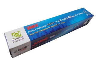 Kubisport Piłeczki do Tenisa Stołowego Ping Ponga DOUBLE HAPPINESS 2star 6szt 40mm