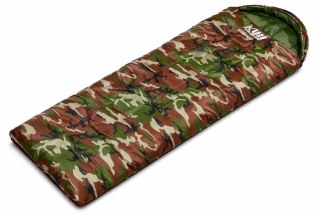 Kubisport Śpiwór z Zagłówkiem Kołderkowy Moro Kamuflaż KUBISPORT 190 x 75 + 30 cm