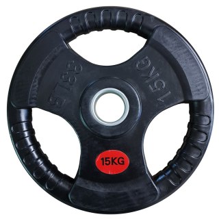 Kubisport Talerz Ciężar Obciążenie Olimpijskie Gumowe z Uchwytami KUBISPORT 15kg 50mm