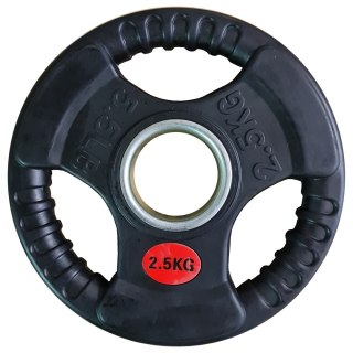 Kubisport Talerz Ciężar Obciążenie Olimpijskie Gumowe z Uchwytami KUBISPORT 2,5 kg