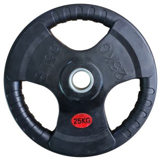 Kubisport Talerz Ciężar Obciążenie Olimpijskie Gumowe z Uchwytami KUBISPORT 25kg 50mm