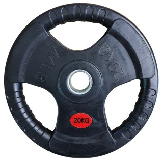 Kubisport Talerz Ciężar Obciążenie Olimpijskie Gumowe z Uchwytami KUBISPORT 50mm 20kg