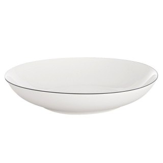 Grupa Orion Sp. z o.o. Talerz Głęboki Obiadowy Porcelanowy do Zupy Biały z Obwódką 20 cm 600 ml