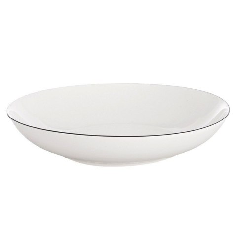 Grupa Orion Sp. z o.o. Talerz Głęboki Obiadowy Porcelanowy do Zupy Biały z Obwódką 20 cm 600 ml