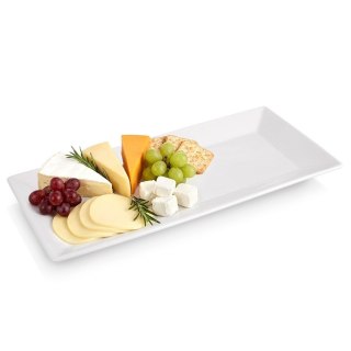 Grupa Orion Sp. z o.o. Talerz Porcelanowy Półmisek do Serwowania Przekąsek Biały Mona 35 x 17 cm