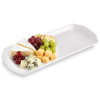 Grupa Orion Sp. z o.o. Talerz Porcelanowy Półmisek do Serwowania Przekąsek Biały Mona 36 x 15,5 cm