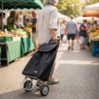 Orion Torba Wózek na Zakupy na Kółkach Składany Czarny 30 L 20 kg VILDE