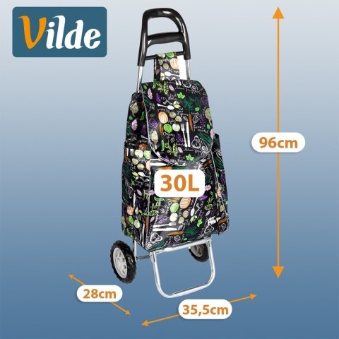 Orion Torba Wózek na Zakupy na Kółkach Składany we Wzory 30 L 20 kg VILDE