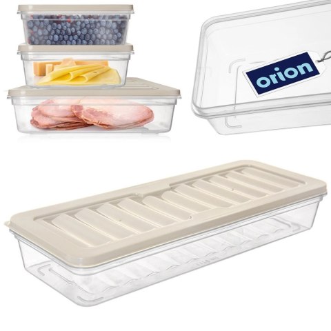 Grupa Orion Sp. z o.o. Pojemnik na Wędliny Sery 1 L ORION Falowane Dno Zmywarka 28,5 x 11 cm