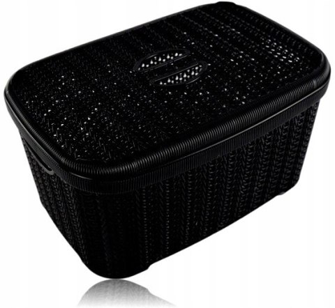 Koszyk z pokrywką KNIT 12 l