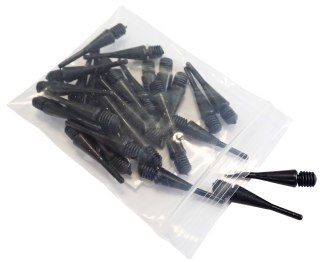 Kubisport Groty Końcówki do Lotek Darta Plastikowe Czarne Soft KUBISPORT 100 szt.