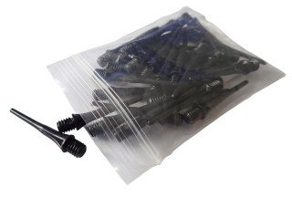 Kubisport Groty Końcówki do Lotek Darta Plastikowe Czarne Soft KUBISPORT 30 szt.