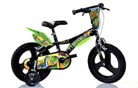 Kubisport Rowerek Dziecięcy 16 Cali Dinozaur Dinosaur Czarny Hamulec Dino Bikes