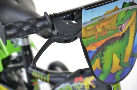 Kubisport Rowerek Dziecięcy 16 Cali Dinozaur Dinosaur Czarny Hamulec Dino Bikes