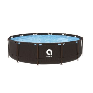 MASTER SPORT s.r.o. Basen Stelażowy Avenli Super Rattan 366x100 cm Ogrodowy Okrągły Zestaw