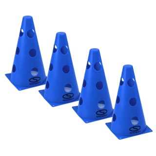 Pachołek treningowy zestaw 4 szt. - 23 cm niebieski / PT4-12WH-B