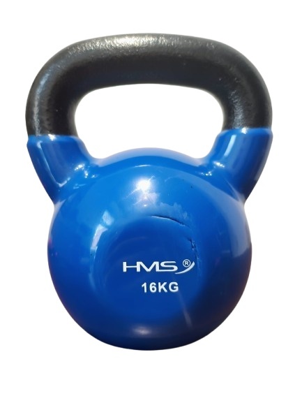 KETTLEBELL ŻELIWNY 16KG POKRYTY WINYLEM HMS