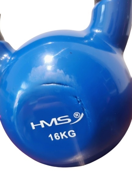 KETTLEBELL ŻELIWNY 16KG POKRYTY WINYLEM HMS