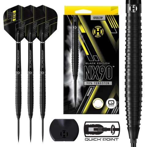 Rzutki Harrows NX-90 Black Edition QP 90% steeltip 22 gramy