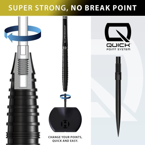 Rzutki Harrows NX-90 Black Edition QP 90% steeltip 22 gramy