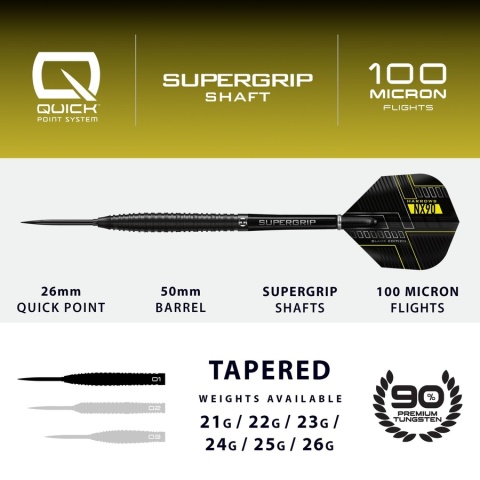 Rzutki Harrows NX-90 Black Edition QP 90% steeltip 21 gram