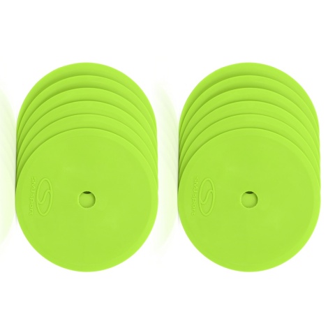 12 SZTUK ZNACZNIKI PŁASKIE PACHOŁKI NA PARKIET SMJ SPORT ZIELONY 15cm