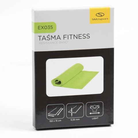 Taśma guma oporowa fitness HEAVY zielona 0,35mm