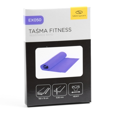 oporowa Taśma guma fitness HEAVY fioletowa 0.5 mm do ćwiczeń