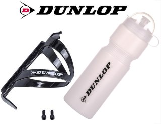 BIDON ROWEROWY DUNLOP 750ML Z KOSZYKIEM TRANSPARENTNY