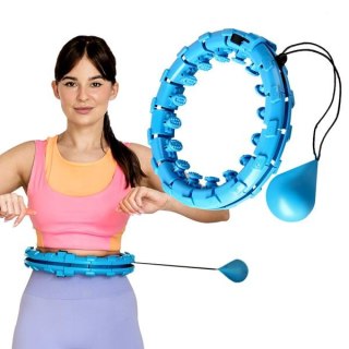 OHA01 HULA HOP BLUE Z WYPUSTKAMI I OBCIĄŻNIKIEM ONE FITNESS