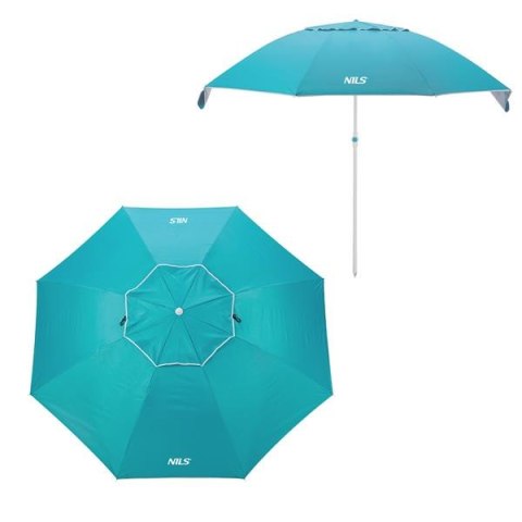 NC7822 TURKUSOWY PARASOL PLAŻOWY XL 220 CM NILS