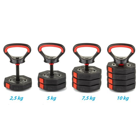 HANTLA KOMPOZYTOWA KETTLEBELL 10 KG(4X2,5KG) EB FIT