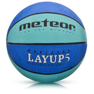 Piłka koszykowa Meteor Layup 5 niebieski