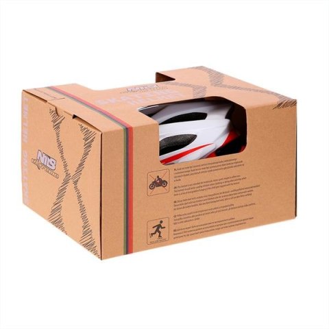 MTW210 BIAŁO-CZERWONY ROZM. S (50-58CM) KASK NILS EXTREME