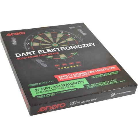 DART ELEKTRONICZNY Z ZASILACZEM I 4 LICZNIKAMI ENERO 51 CM