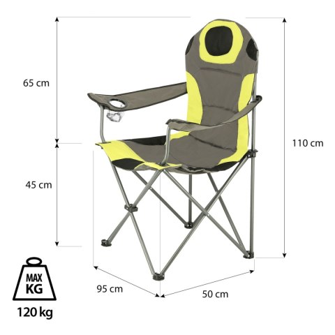 NC3188 SZARO-LIMONKOWY KRZESŁO TURYSTYCZNE NILS CAMP