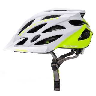 KASK ROWEROWY METEOR MARVEN white/neon green L(58-61cm)