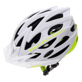 KASK ROWEROWY METEOR MARVEN white/neon green L(58-61cm)