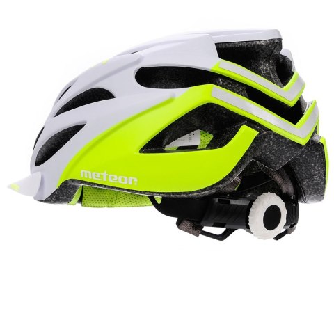 KASK ROWEROWY METEOR MARVEN white/neon green L(58-61cm)