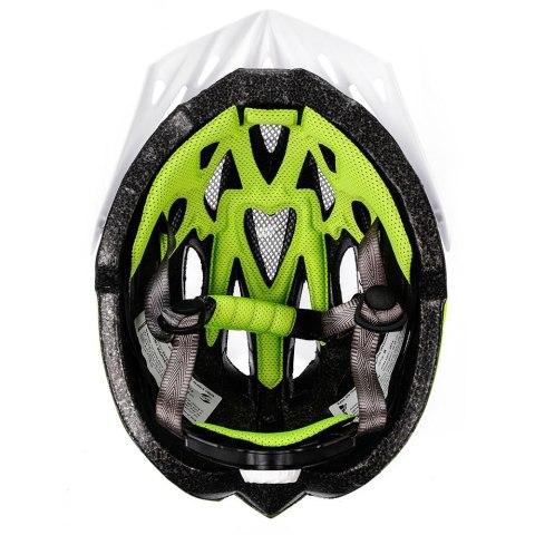 KASK ROWEROWY METEOR MARVEN white/neon green L(58-61cm)