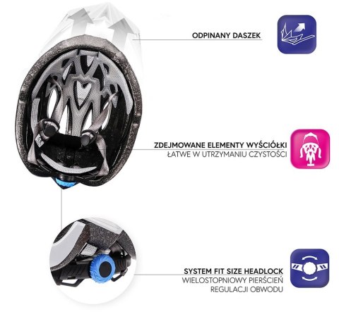 KASK ROWEROWY METEOR SHIMMER black S(52-56cm)