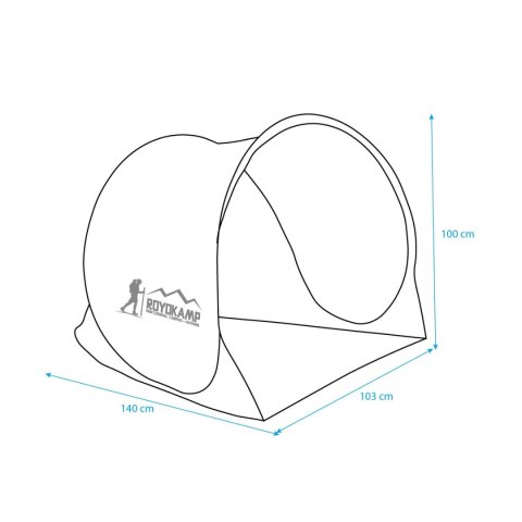 NAMIOT PARAWAN PLAŻOWY SAMOROZKŁADAJĄCY 145X100X100CM ROYOKAMP