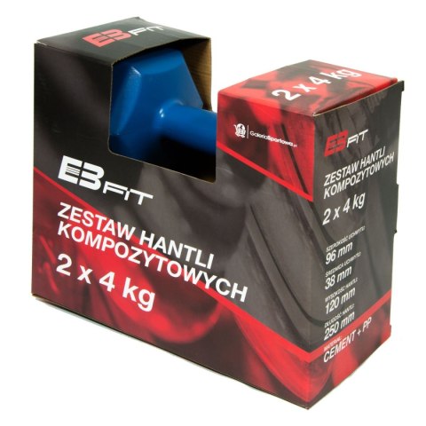 ZESTAW HANTLI KOMPOZYTOWYCH 2X4 KG EB FIT