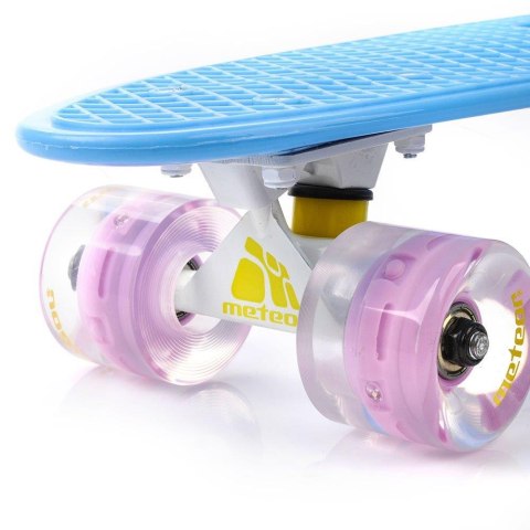 DESKOROLKA METEOR PLASTIKOWA Z KÓŁKAMI LED blue