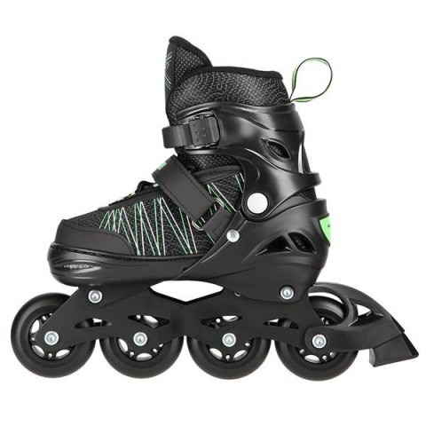 NH11912 A 2w1 BLACK/GREEN ROZM. M(35-38) ŁYŻWOROLKI Z WYM. PŁ. HOKEJOWĄ NILS EXTREME