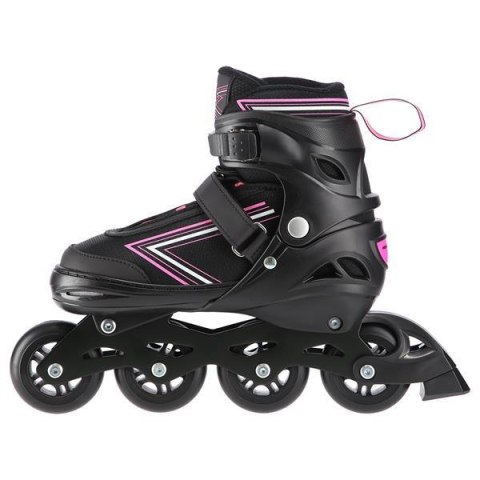 NH11912 A 2w1 BLACK/PINK ROZM. L(39-42) ŁYŻWOROLKI Z WYM. PŁ. HOKEJOWĄ NILS EXTREME