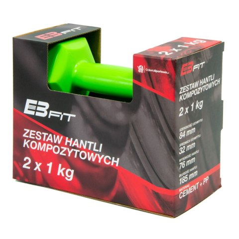 ZESTAW HANTLI KOMPOZYTOWYCH 2X1 KG EB FIT