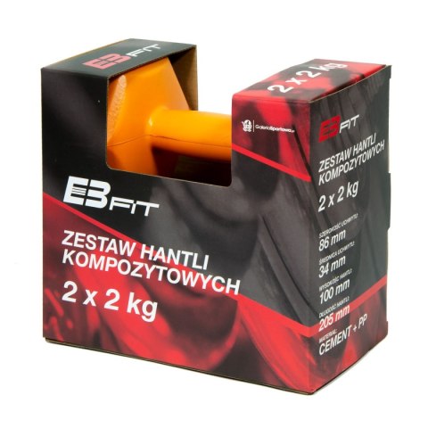 ZESTAW HANTLI KOMPOZYTOWYCH 2X2 KG EB FIT